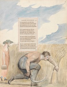 The Poems of Thomas Gray, Design 109, Elegy Written in a Country Church-Yard by William Blake
